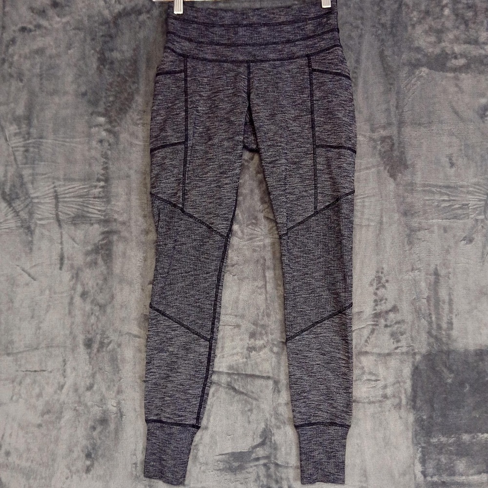 Athleta‎ Jogger Pants Womens XS Gray Heather Cuffed Ankle Pockets Athletic Yoga